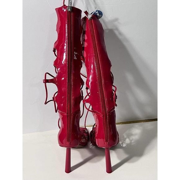 Gianni Bini Red Rydelle Synthetic Ankle wrap Lace up Dress Shoe Size 8 NWB - Picture 2 of 8